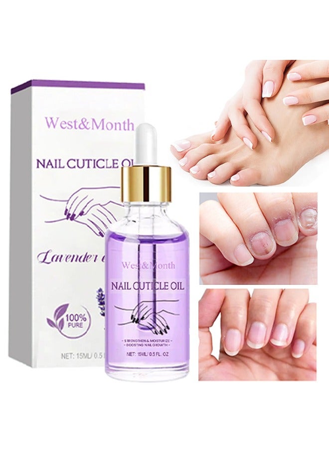 West&Month Nail Cuticle Oil，for Repair Onychomycosis,Strengthen Nail Cuticles,Care for Nails （lavender ） - Image 1
