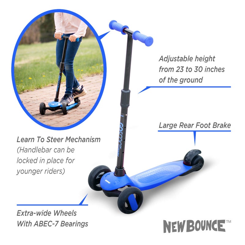 New Bounce New-Bounce Scooters for Toddlers - 3 Wheel Scooter for Kids with Adjustable Handlebar - The GoScoot MAX is Perfect for Children and Toddlers, Girls and Boys Ages 3-10 - Image 2