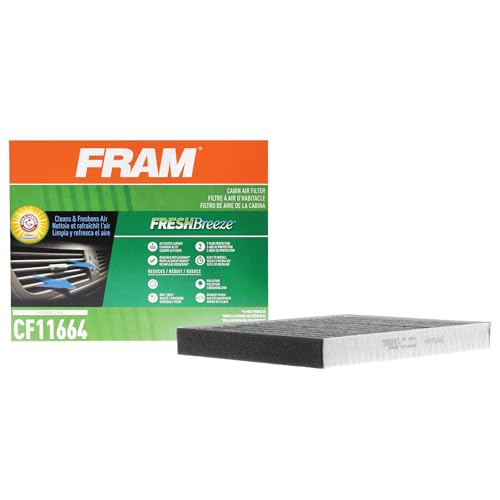 FRAM Fresh Breeze Cabin Air Filter Replacement for Car Passenger Compartment w/ Arm and Hammer Baking Soda, Easy Install, CF11664 for Hyundai / Kia Vehicles - Image 1