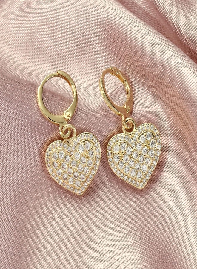 SALTY Anti Tarnish Loving Touch Heart Hoops Earrings Set for Women | Stylish Fashion Jewellery | Accessories for Girls | Minimal Jewelry | Ideal for Gifting | Marriage, Birthday | Gift for Valentine Day - Image 4