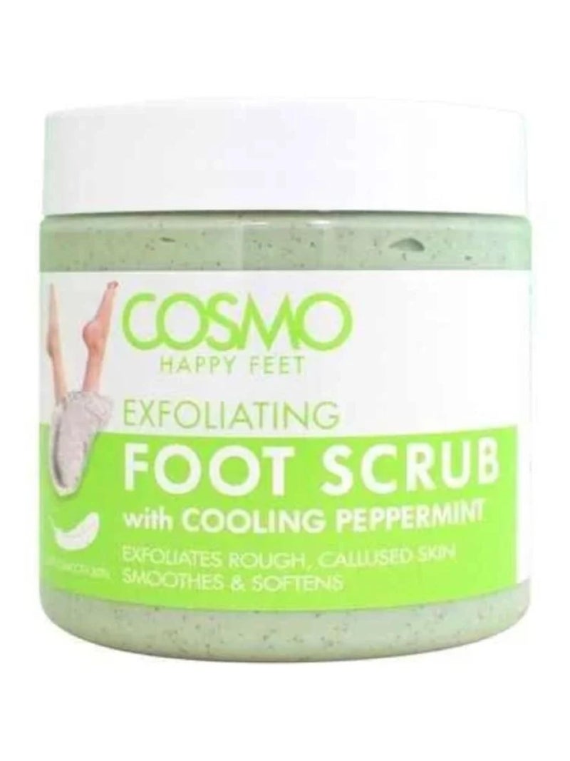 COSMO Exfoliating Foot Scrub, Gently Removes Dead Skin & Calluses Enriched with Natural Exfoliants, Essential Oils, and Moisturizing Butters, 500ml