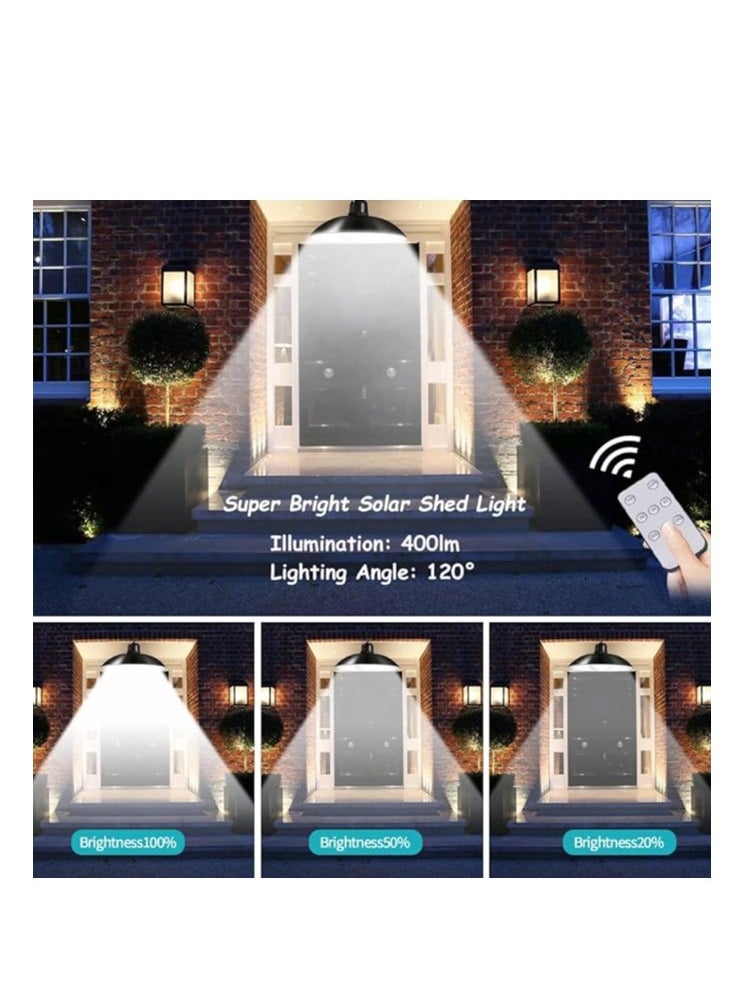 ARNOTEC Split solar lamp home indoor and outdoor garden lamp camping tent chandelier light control with remote control (warm light)  - Image 3