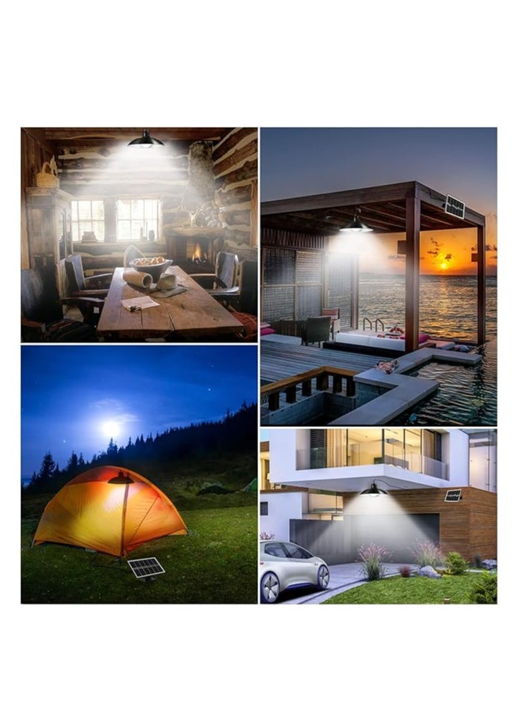 ARNOTEC Split solar lamp home indoor and outdoor garden lamp camping tent chandelier light control with remote control (warm light)  - Image 4