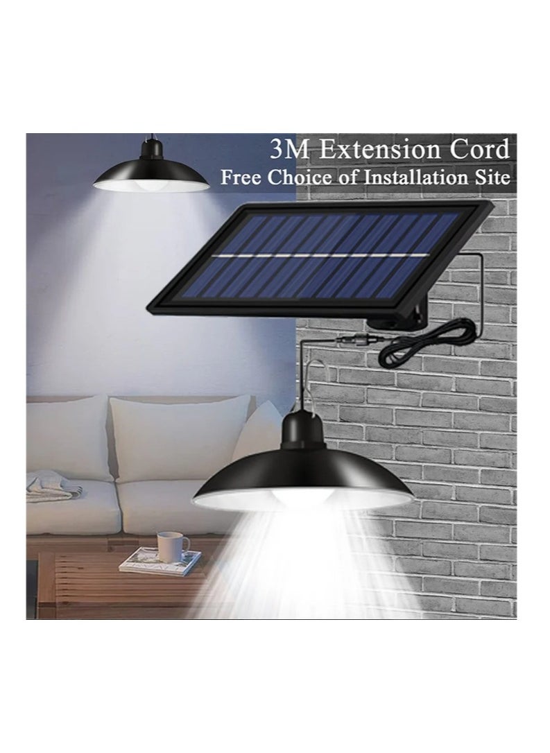 ARNOTEC Split solar lamp home indoor and outdoor garden lamp camping tent chandelier light control with remote control (warm light)  - Image 2