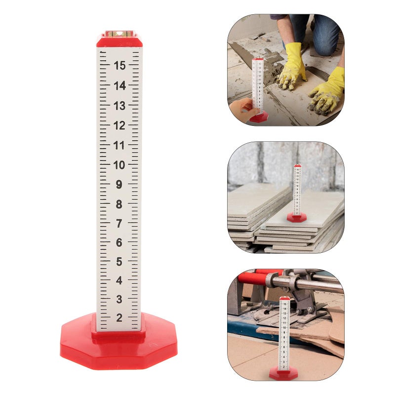 4 Sided Tiling Level Ruler with Bubble Spirit Level and Contour Gauge for Floor Tile Installation Tool - Image 3