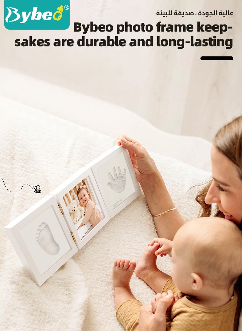 Bybeo Baby Hand and Footprint Kit, Triple Picture Frames for Newborn and Infants, Newborn Keepsake Frame, Infant Milestone Picture Frames for Toddlers, Best Newborn Gift - Image 3