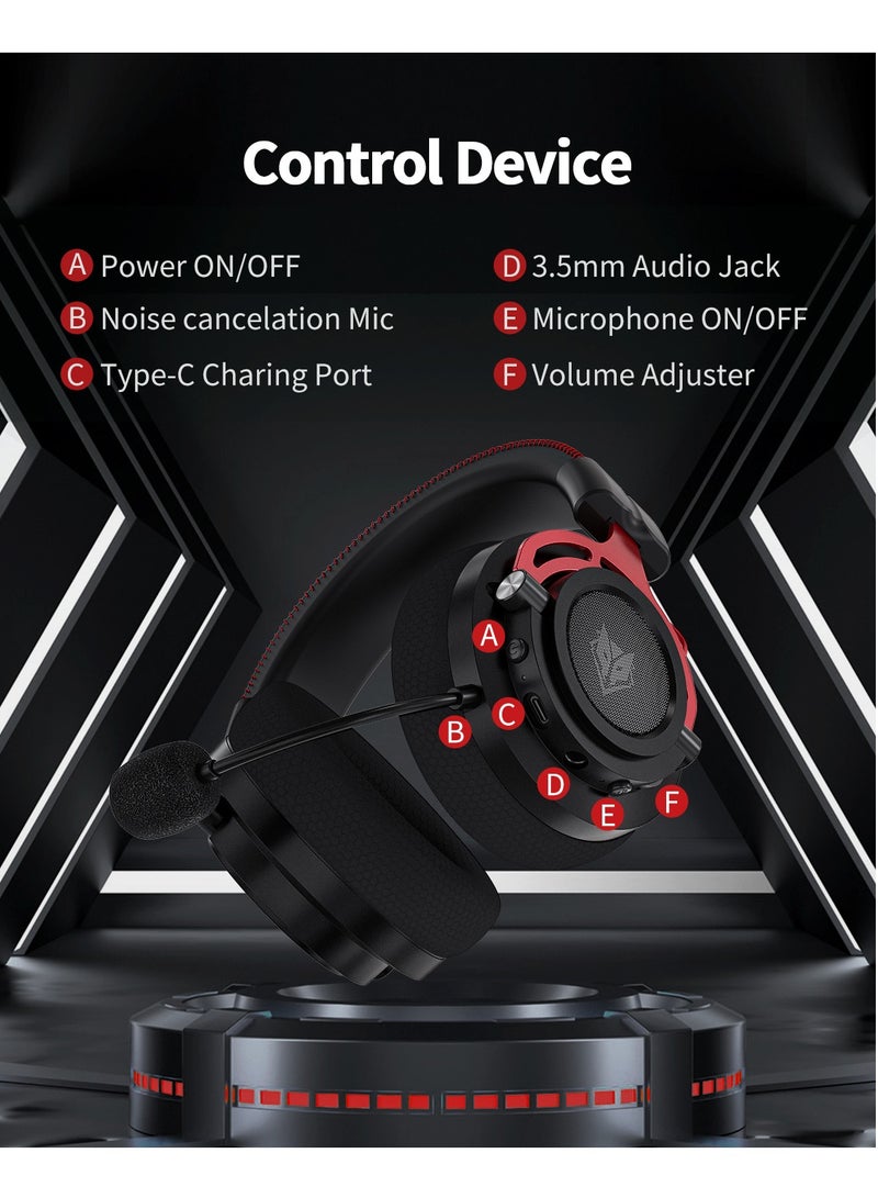 نوبو سماعة ألعاب USB لاسلكية 2.4G مع ميكروفون لإلغاء الضوضاء، صوت محيطي ثلاثي الأبعاد، أغطية أذن ناعمة للكمبيوتر الشخصي PS4 PS5 - Image 5