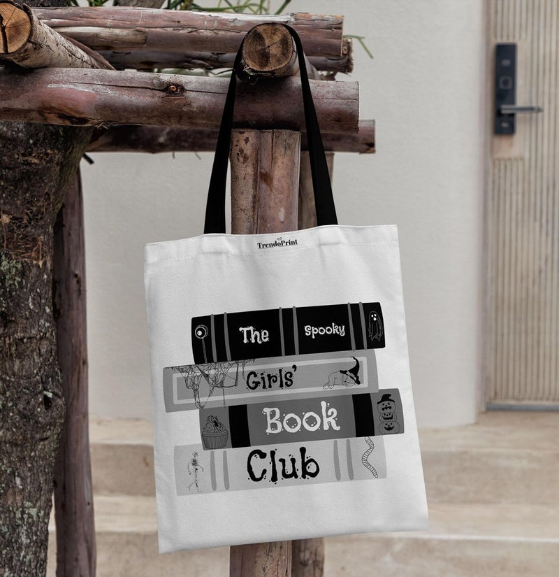 TrendoPrint Canvas White Tote Bags for Women with Zip 15Kgs Capacity, College Bag for Girls, 100% Organic Cotton Tote Bag for Shopping, Travel &Beach - Image 4