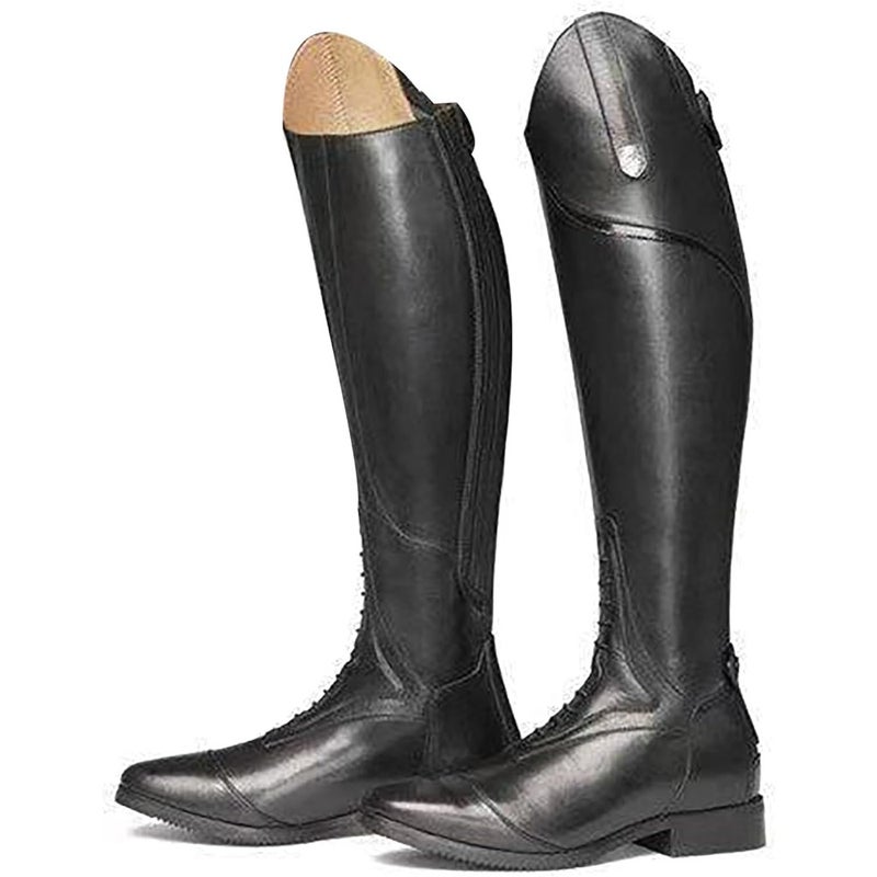 Autumn Tall Boots Equestrian - Western Style Long Boots Wear-resistant + Back Zipper Unisex/Slip Resistant Knee High/Mid Heel 3-5cm For Spring/Autumn - Image 1