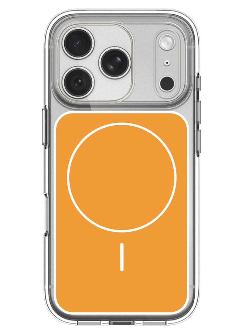 Case Cover for iPhone 17 Pro Max - Slim Magnetic Clear Shockproof Frame - Anti-Slip Grip with Full Protection - Cosmic Orange - Image 4