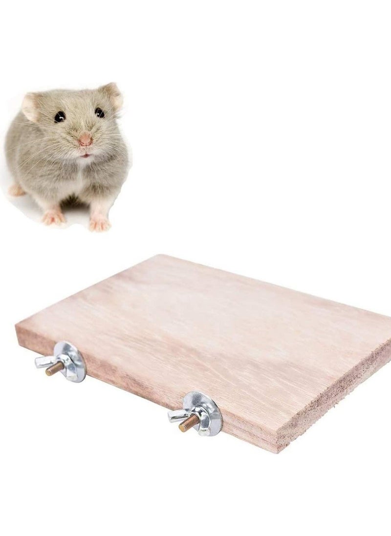 Alyones - 2 Pieces Rectangular 1 Piece Quarter Circle Wooden Bird Perch Set of 3 Bird Perch - Image 1