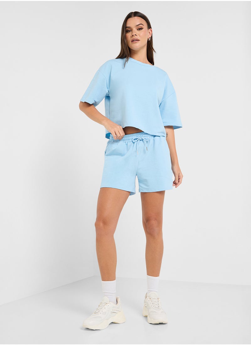 Ginger Basics - Oversize T-Shirt & Sweatshort Set - Image 1