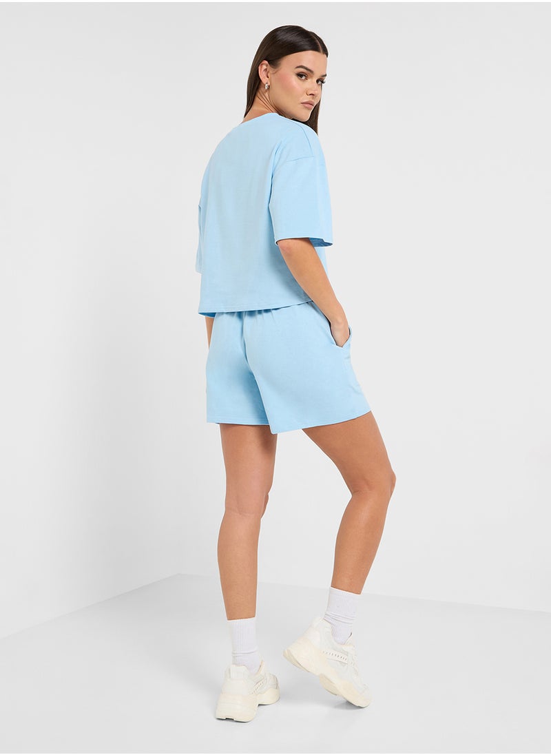 Ginger Basics - Oversize T-Shirt & Sweatshort Set - Image 1
