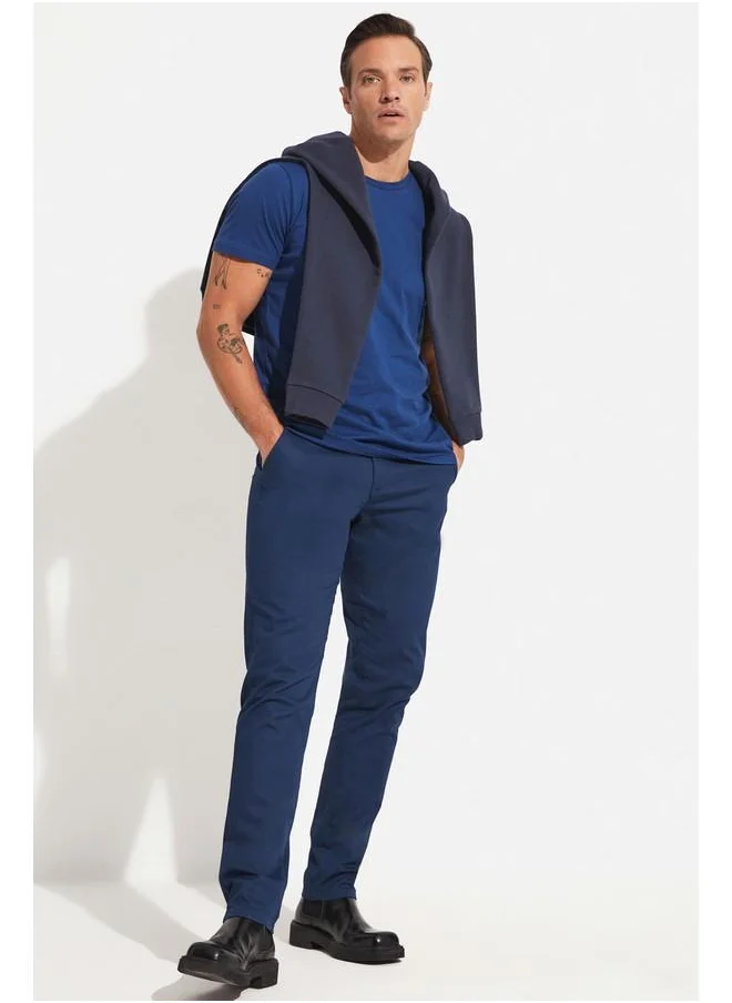 JUNE June Men's Textured Trousers Navy