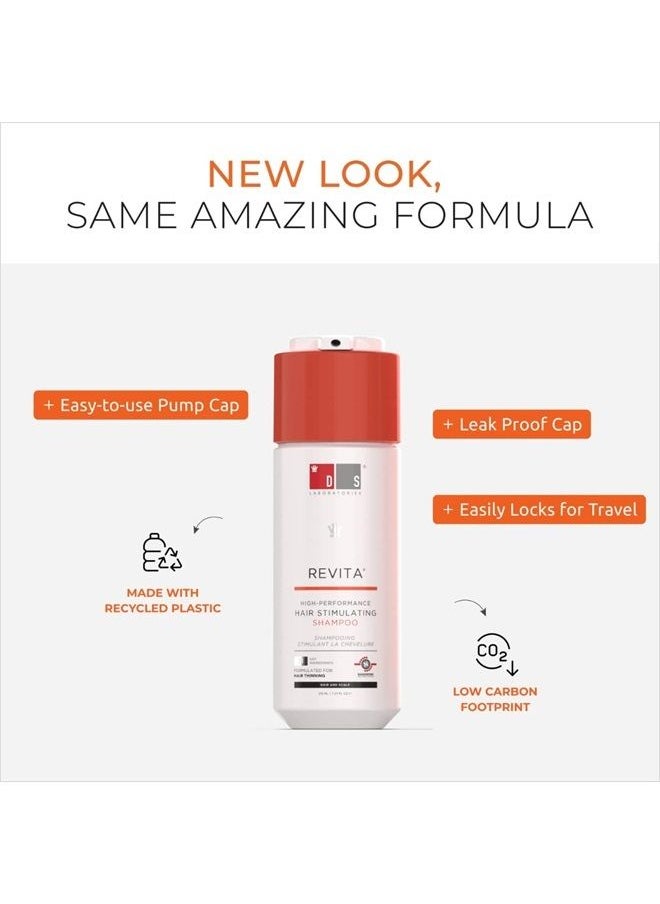 DS LABORATORIES - Revita Shampoo For Thinning Hair by DS Laboratories - Volumizing, Thickening Shampoo for Men and Women, Supports Hair Growth, Hair Strengthening, Sulfate Free, 7 Fl Oz (205mL) - Packaging May Vary - Image 1