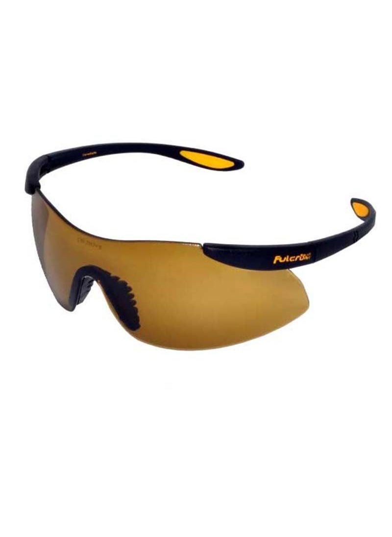 Canasafe - Safety Glasses Fulcrum Sport Black/Yellow Frame, Bronze Lens - CanaSafe-20162 - Image 1