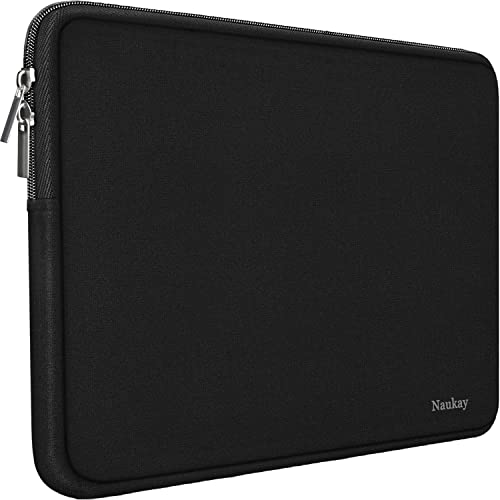 Naukay Laptop Sleeve Case 14 Inch, Resistant Neoprene Sleeve/Notebook Computer Pocket Case/Tablet Briefcase Carrying Bag for inch HP, Lenovo, Asus Notebook, Ultrabook, Black - Image 1