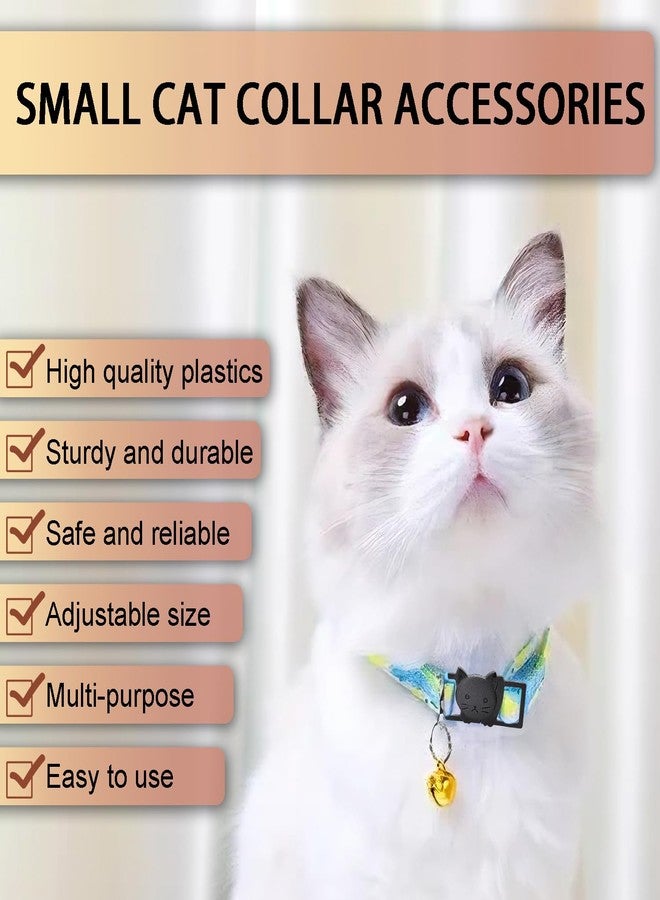 CooBigo 25Pack 3/8" Cat Collar Breakaway Clasps Accessories Plastic Adjustable Buckle Small Pet Supplies for Kitten Collar Straps DIY Cat Stuff(Black) - Image 5