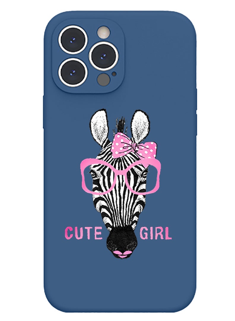 Theodor Protective Slim Fit Case Liquid Silicone Cover with Full Body Protection Anti-Scratch Shockproof Case For iPhone 15 Pro Max Blue  - cute pets copy - Image 1