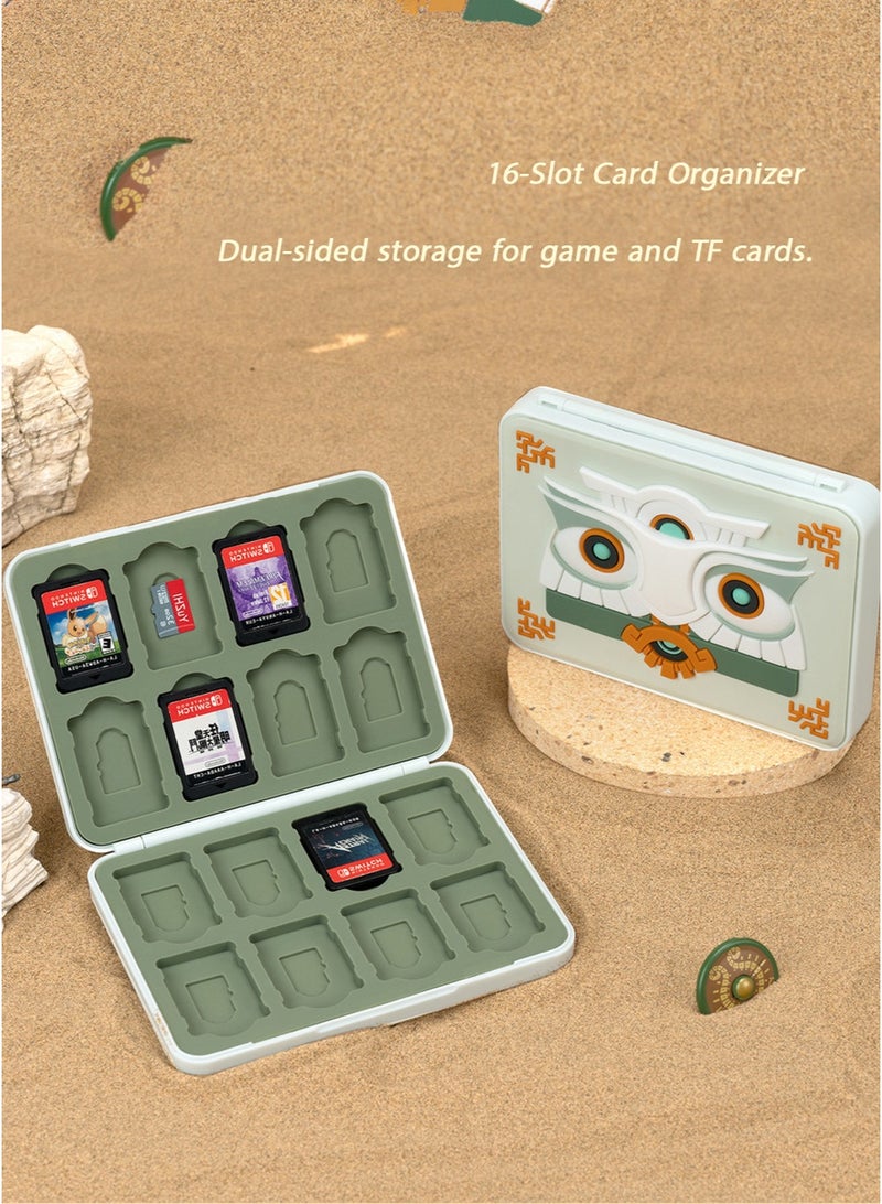 Switch Game Card Case -  Game Card Organizer for Switch, Portable 16 Slots Magnetic Card Storage, Durable  owl-themed Themed Holder for Switch Accessories - Image 3