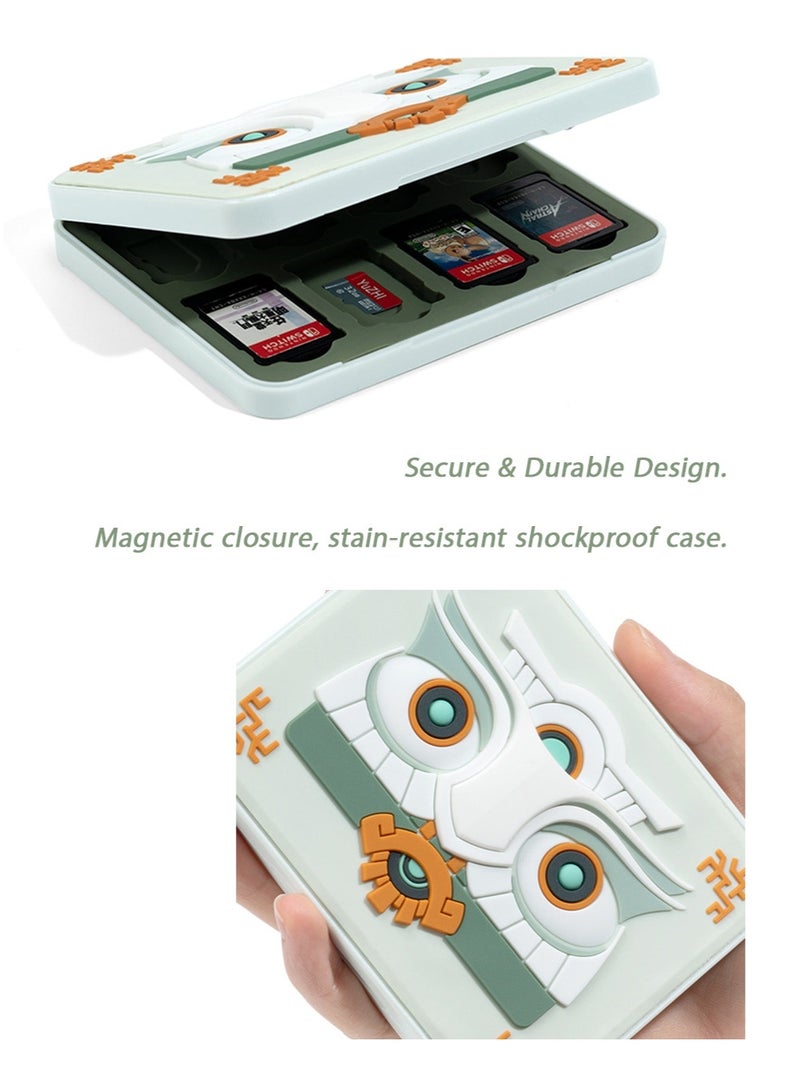 Switch Game Card Case -  Game Card Organizer for Switch, Portable 16 Slots Magnetic Card Storage, Durable  owl-themed Themed Holder for Switch Accessories - Image 5