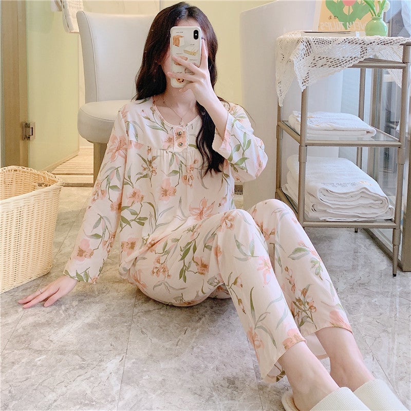 Women's Long-Sleeve Pajama Set, Lightweight Rayon - Image 4