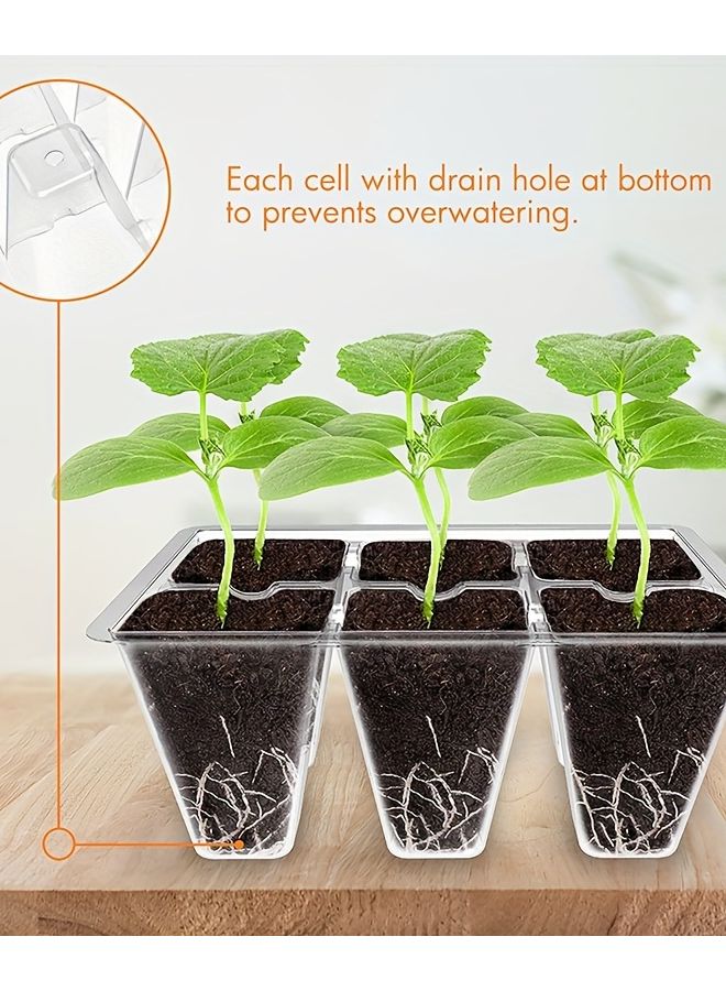 15 صينية إنبات بذور بـ 90 خلية مع فتحات تصريف للإنبات - Image 5