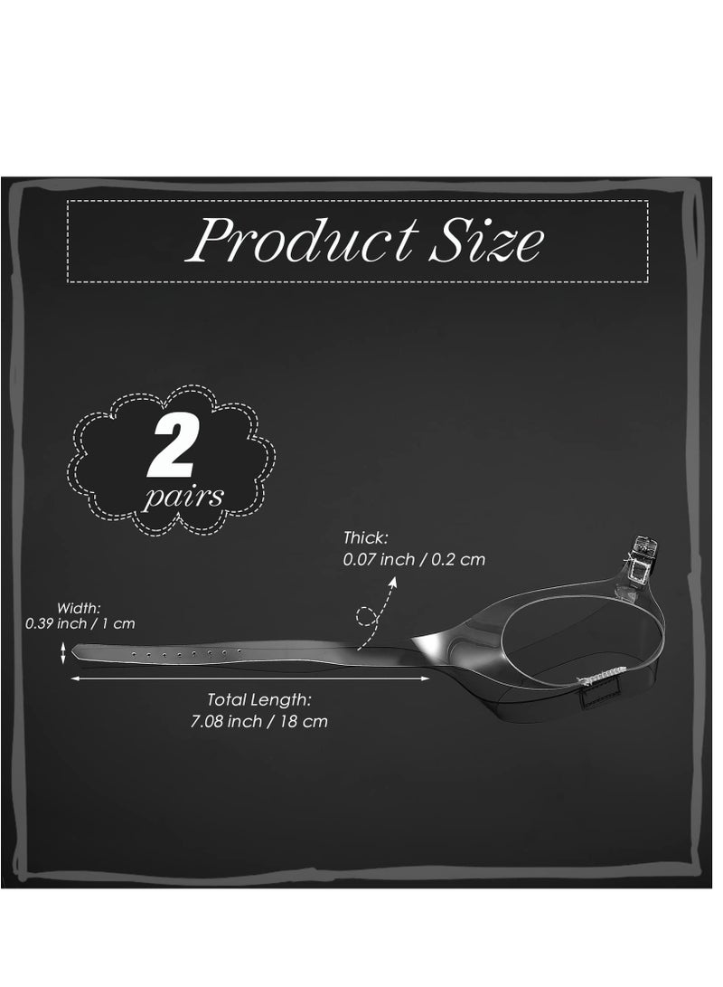 2 Pairs Shoe Straps for Heels Detachable Shoe Straps for Heels Clear Shoe Belt Ankle Strap Women's Transparent Detachable Laces Anti Loose Shoelace Accessories for Holding Loose High Heel - Image 4