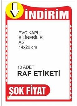 HSN Erasable PVC Coated A5 14X20 cm Discount Label Shelf Front Label 10 Pieces  - Image 1
