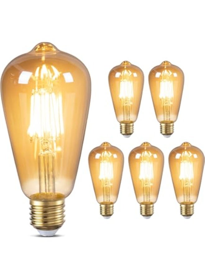 Qenos Pack of 10 QENOS LED Decorative Bulbs 5W – Warm Yellow Light – E27 Base – Vintage Design – Energy Saving - Image 5