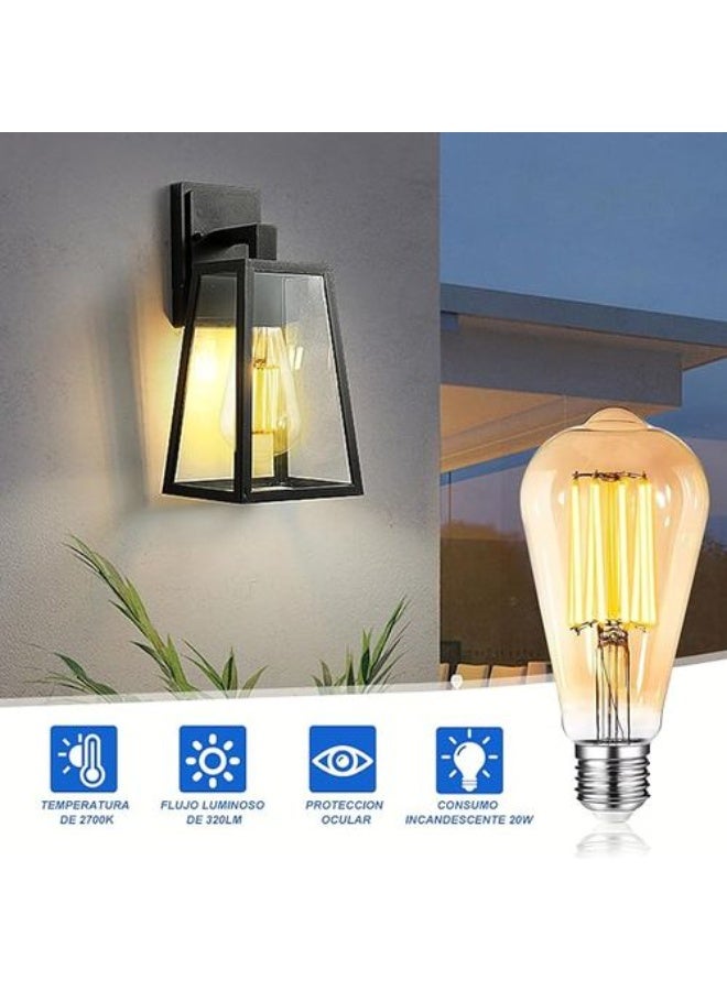 Qenos Pack of 10 QENOS LED Decorative Bulbs 5W – Warm Yellow Light – E27 Base – Vintage Design – Energy Saving - Image 4