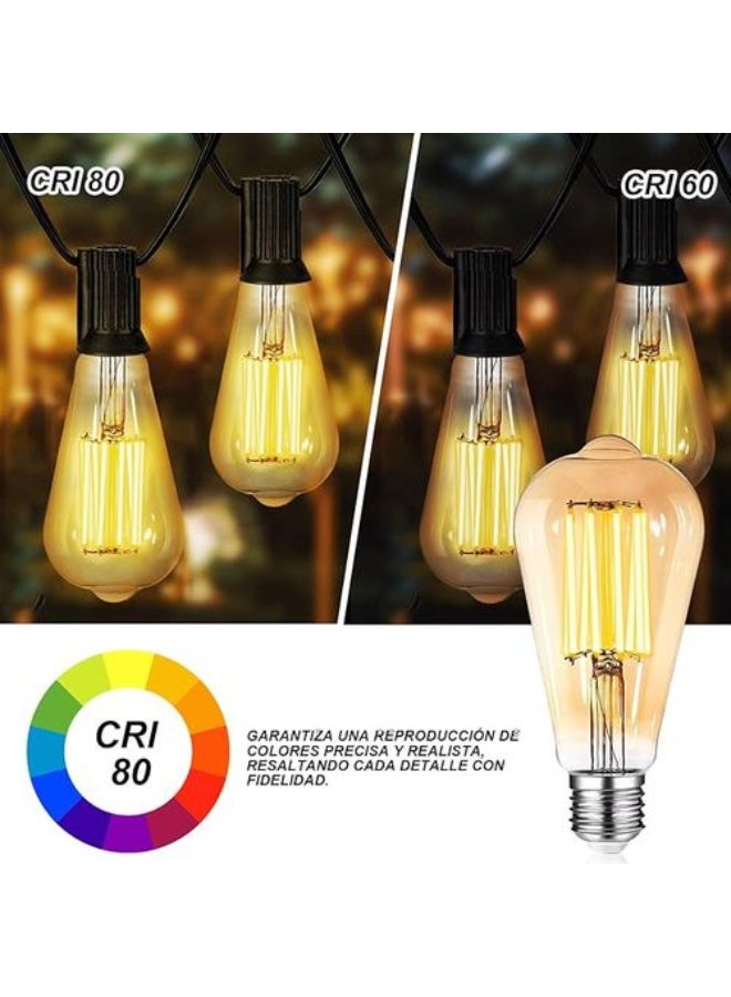 Qenos Pack of 10 QENOS LED Decorative Bulbs 5W – Warm Yellow Light – E27 Base – Vintage Design – Energy Saving - Image 3