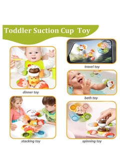 Arabest Suction Cup Spinner Toy, Children's spinner toys, 3 piece Baby hand spinner, rotating toy for baby bath, Sensory Learning Toys for Kids  - Image 5