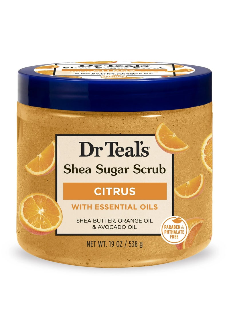 Dr Teal's Shea Sugar Body Scrub Citrus 538g  - Image 1