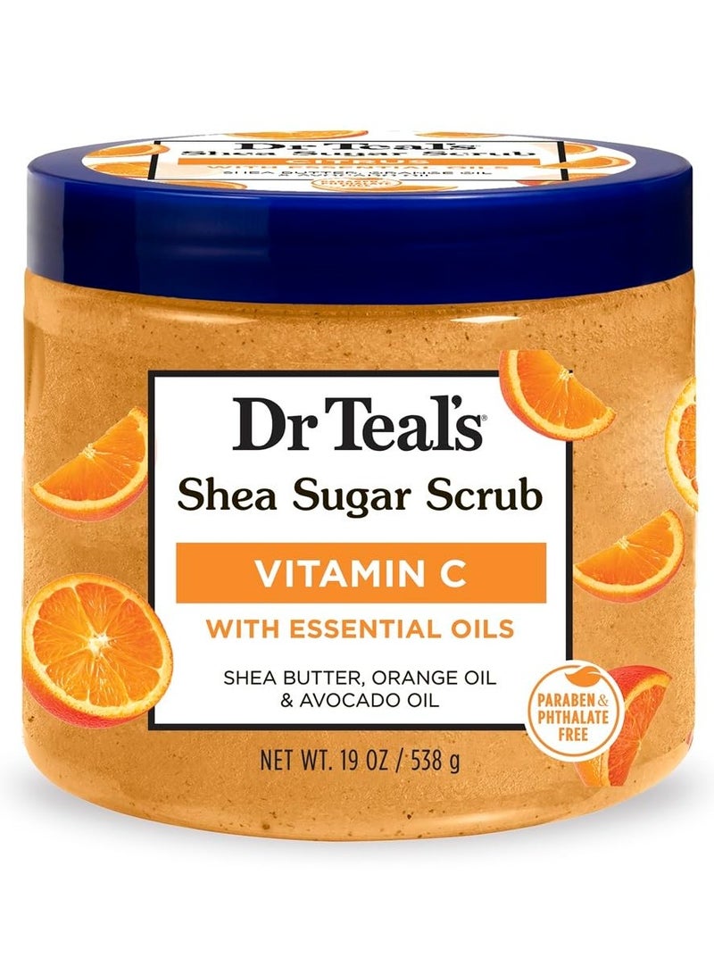 دكتور تيل مقشر الجسم بالسكر، الحمضيات مع الزيوت العطرية وفيتامين سي، 19 أونصة - Image 1