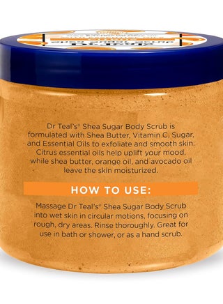 Citrus Shea Sugar Body Scrub with Vitamin C - Gently Exfoliates & Uplifts Mood with Shea Butter & Avocado Oil (538 g) - view 3