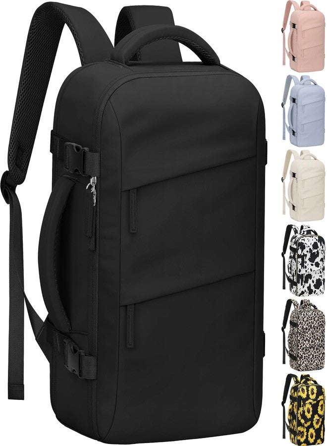 Tenot Travel Carry on Backpack, Laptop Backpack Flight Approved Personal Item Backpack, Black, Large-15.6 Inch, Travel Backpacks - Image 1