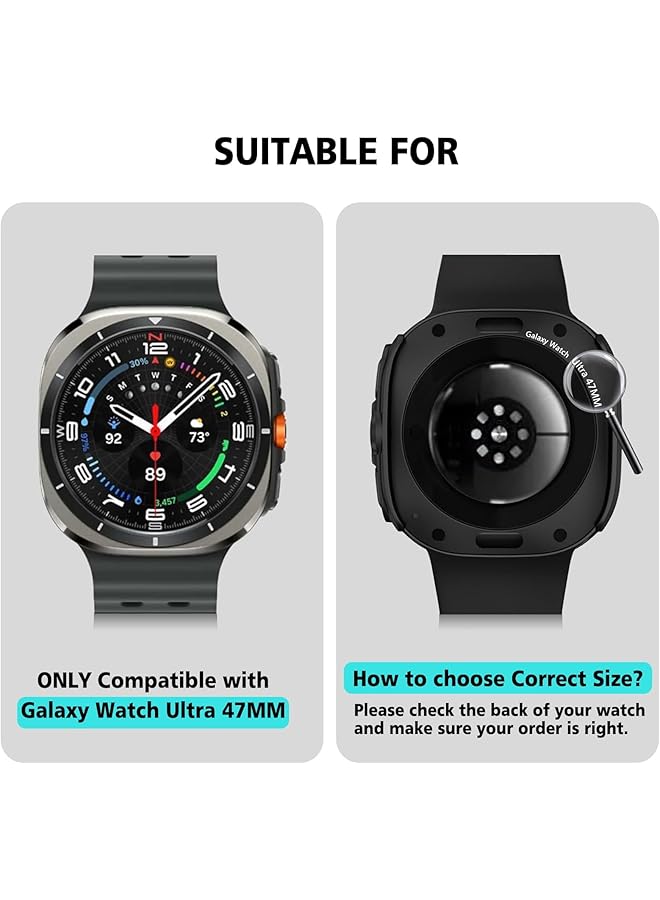 erorex 4 Pack Case Compatible With Samsung Galaxy Watch Ultra 47Mm 2024 Premium Soft Tpu Slim Plated Protective Bumper Shell Cover Black Rose Gold Clear Silver  - Image 4
