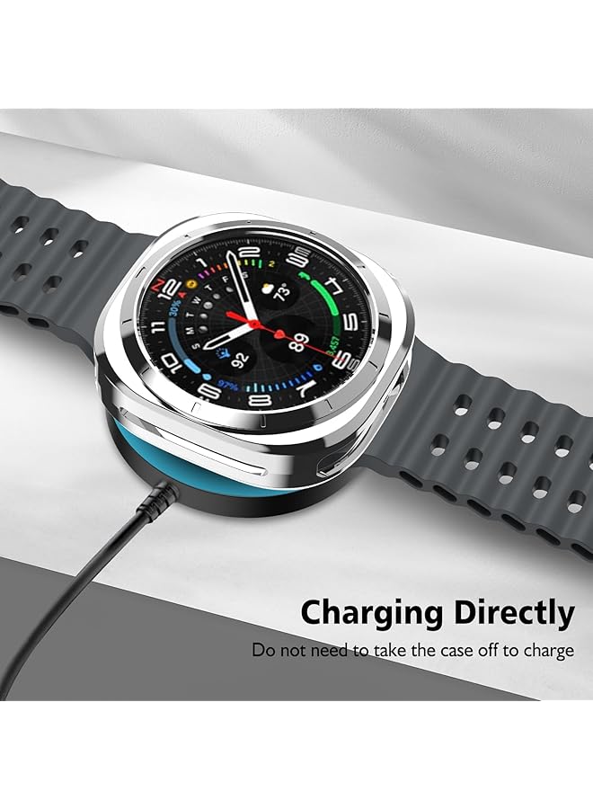 erorex 4 Pack Case Compatible With Samsung Galaxy Watch Ultra 47Mm 2024 Premium Soft Tpu Slim Plated Protective Bumper Shell Cover Black Rose Gold Clear Silver  - Image 2