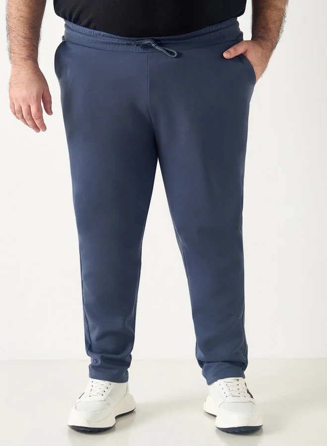 Plus Size Flexi Waist Jog Pants with Drawstring Closure
