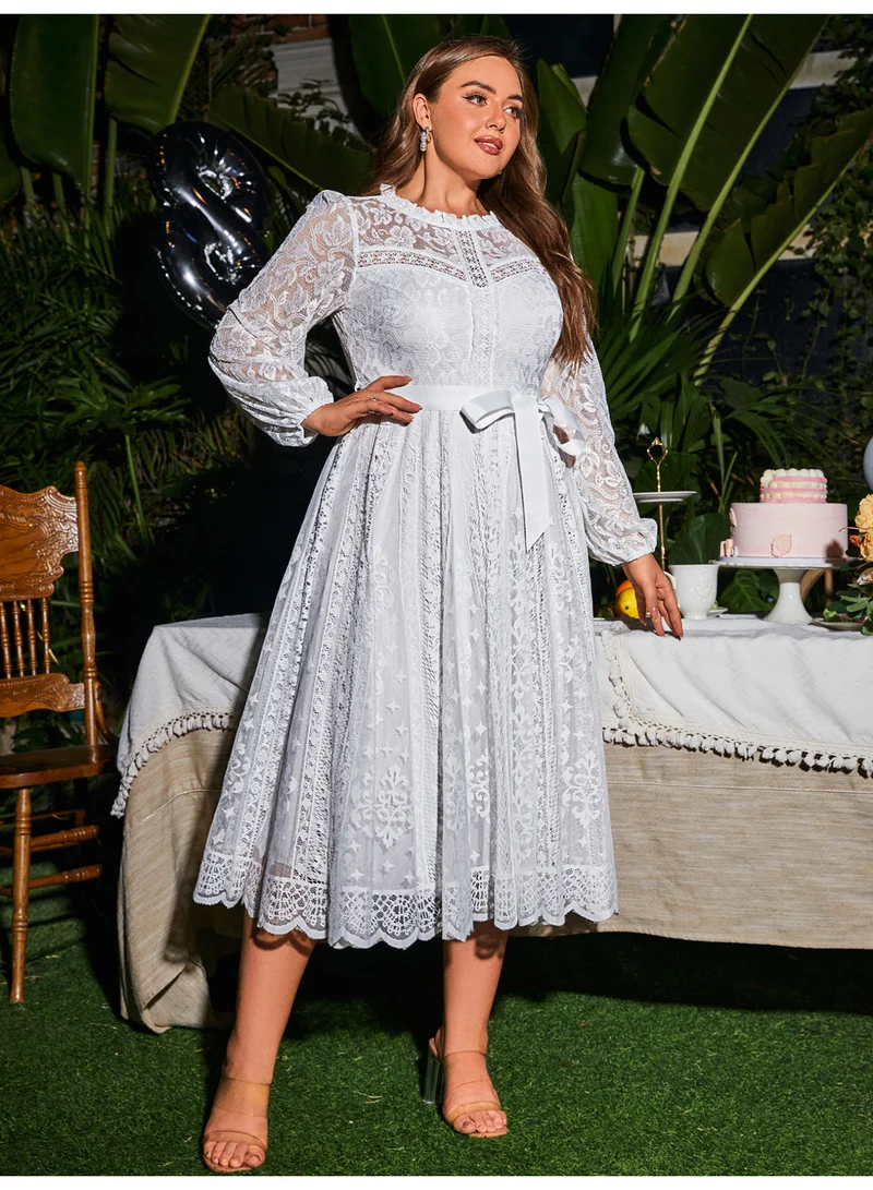 SIMPLEE Oversized women's dress suitable for curvy women's flowing skirt