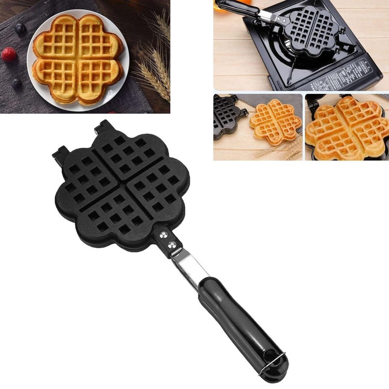 VANVASS Heart Shaped NonStick Waffle Maker DoubleSide Waffle Baking Pan Aluminum Alloy Standard Size NonStick Coating - Image 1
