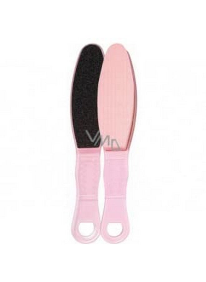 Brushman 2 In1 Foot Scrubber Filer For Dead Skin Remover Double Sided Foot Scraper, Dead Skin Pedicure Tool For Men And Women (Pink) (Pack Of 1)  - Image 1