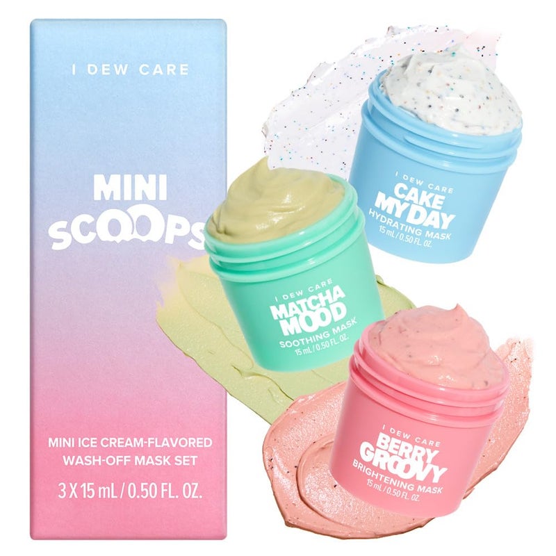 مجموعة هدايا ماسك الوجه I DEW CARE القابل للغسل مع مغارف صغيرة  ماسكات الوجه  ماتشا  حمض الهيالورونيك  العناية الذاتية الكورية  علاج الوجه  نباتي  خالي من القسوة  مقشر  مهدئ  ماسك المسام