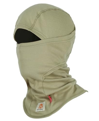 BOCOMAL FR Flame Resistant Balaclava Face Mask Arc Rated NFPA2112 CAT2 Helmet Liner Covering Hood for Welding Khaki - Image 1
