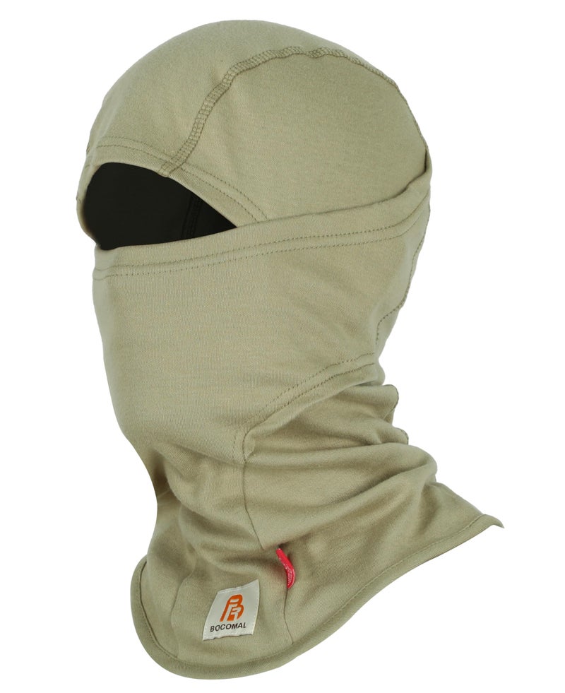 BOCOMAL FR Flame Resistant Balaclava Face Mask Arc Rated NFPA2112 CAT2 Helmet Liner Covering Hood for Welding Khaki - Image 2