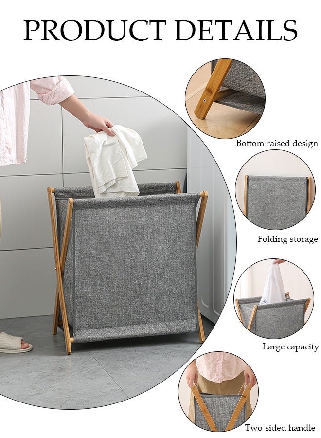DUNISO Foldable Large Laundry Basket Waterproof Storage Washing Basket Collapsible Rolling Laundry Hamper Large Dirty Clothes Storage Basket For Bedroom Living room Bathroom  - Image 5