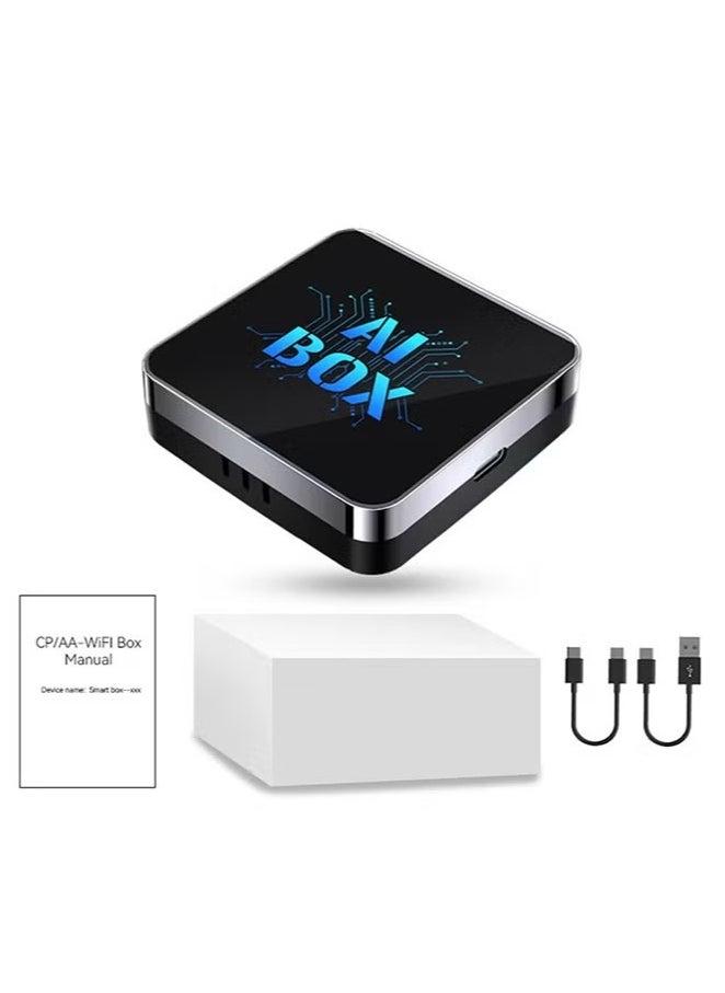 AI Box CarPlay 2 in 1, Wireless CarPlay Adapter, Wired CarPlay to Wireless Dongle, Wireless AI Box Plug & Play