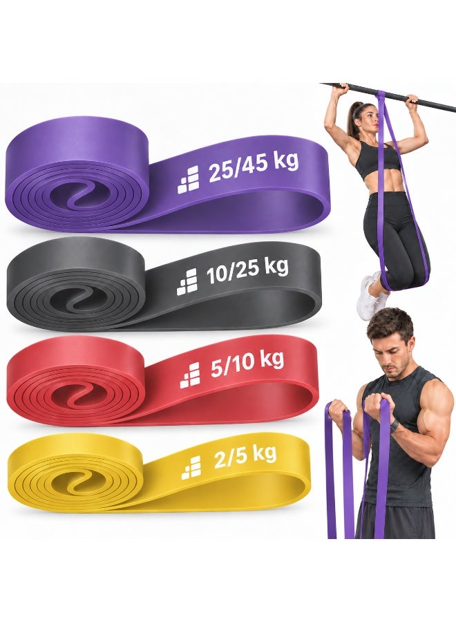 Bernessi Resistance Bands Set of 4, Pull Up Assistance Bands for Workout, Muscle Training, Stretching & Physical Therapy, Exercise Bands for Men & Women - Image 1