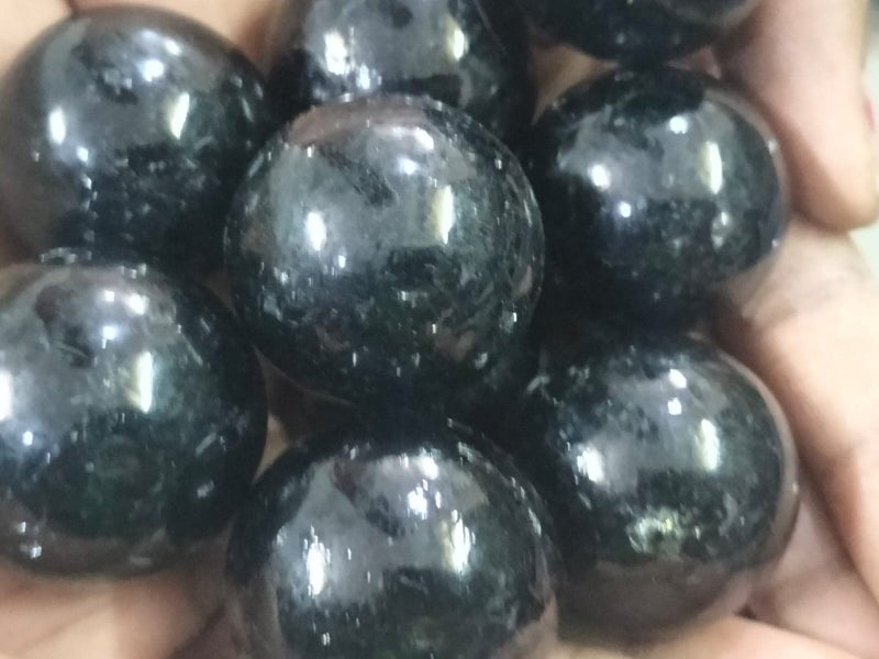 Pmw - Decorative Marbles - Pack of 50 - Black - Goli - Goti - Glass Marbles - 25 mm - Image 2
